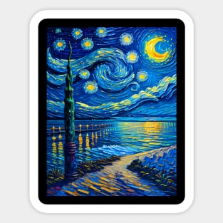 Clearwater at starry night Sticker